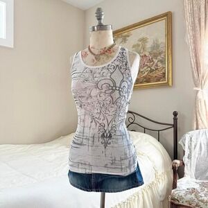 White grunge tank